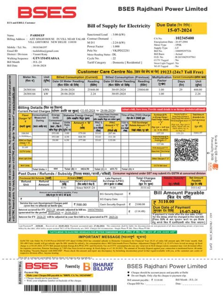 Can i pay bses bill in parts?