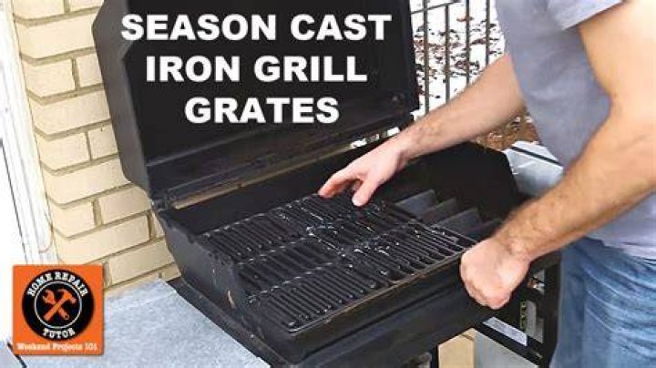 How to season cast iron grill grates?
