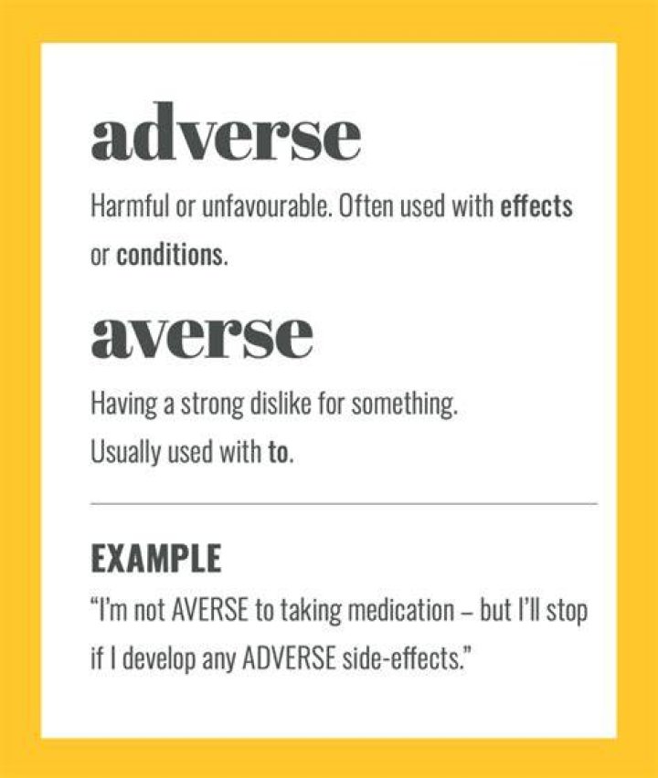 Was adverse in a sentence?