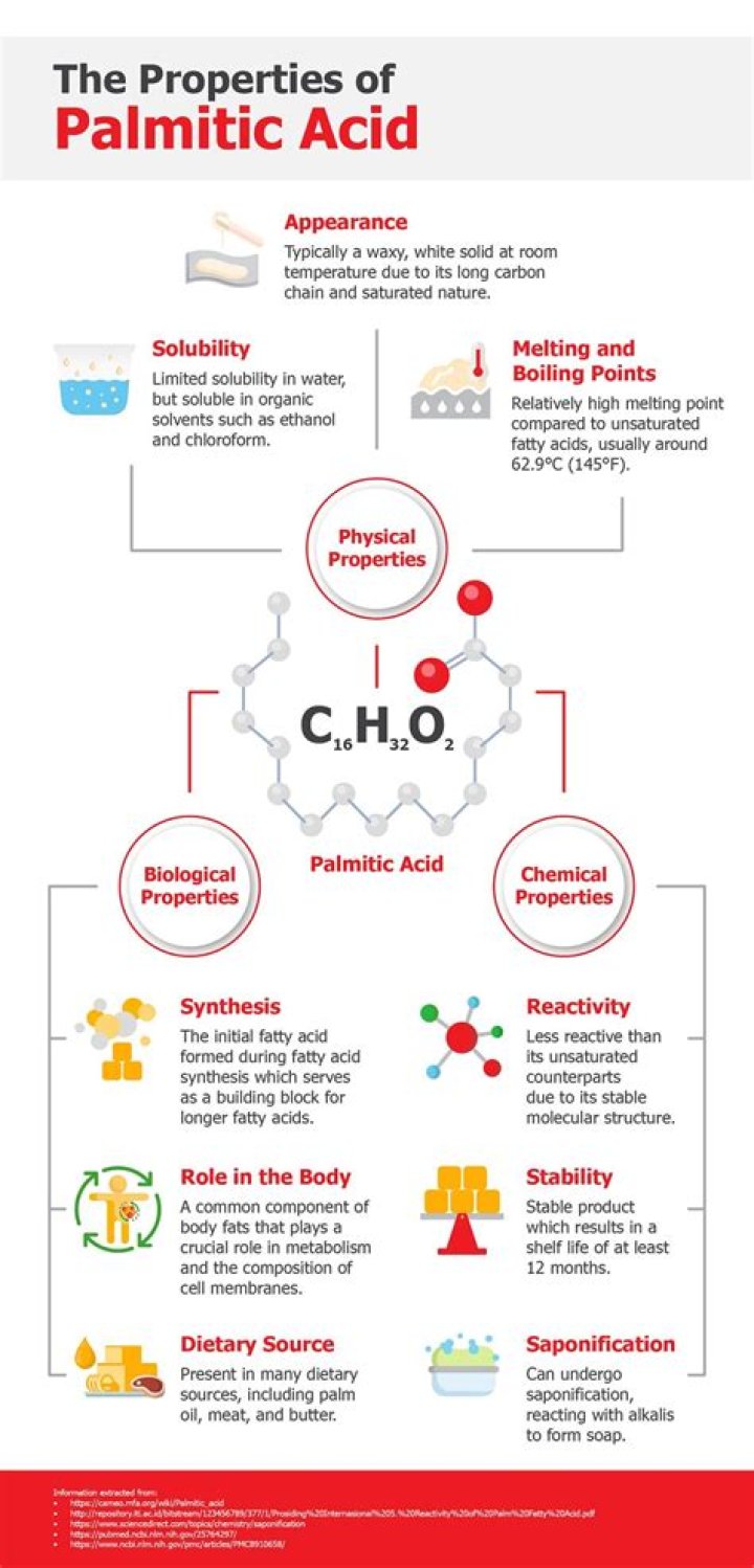 What is palmitic acid good for?